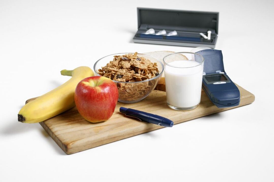 Gesunde Ernährungsnahrung - die Grundlage für die Vorbeugung von Diabetes mellitus